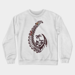 Samoan Viilage Tribal Hook Crewneck Sweatshirt